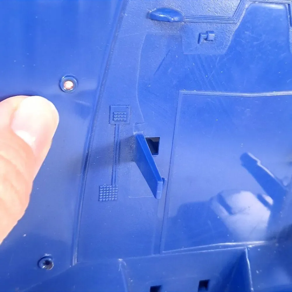 Manta Force Command Ship Bluebird Toys replacement part 1986‎ blue bottom panel.